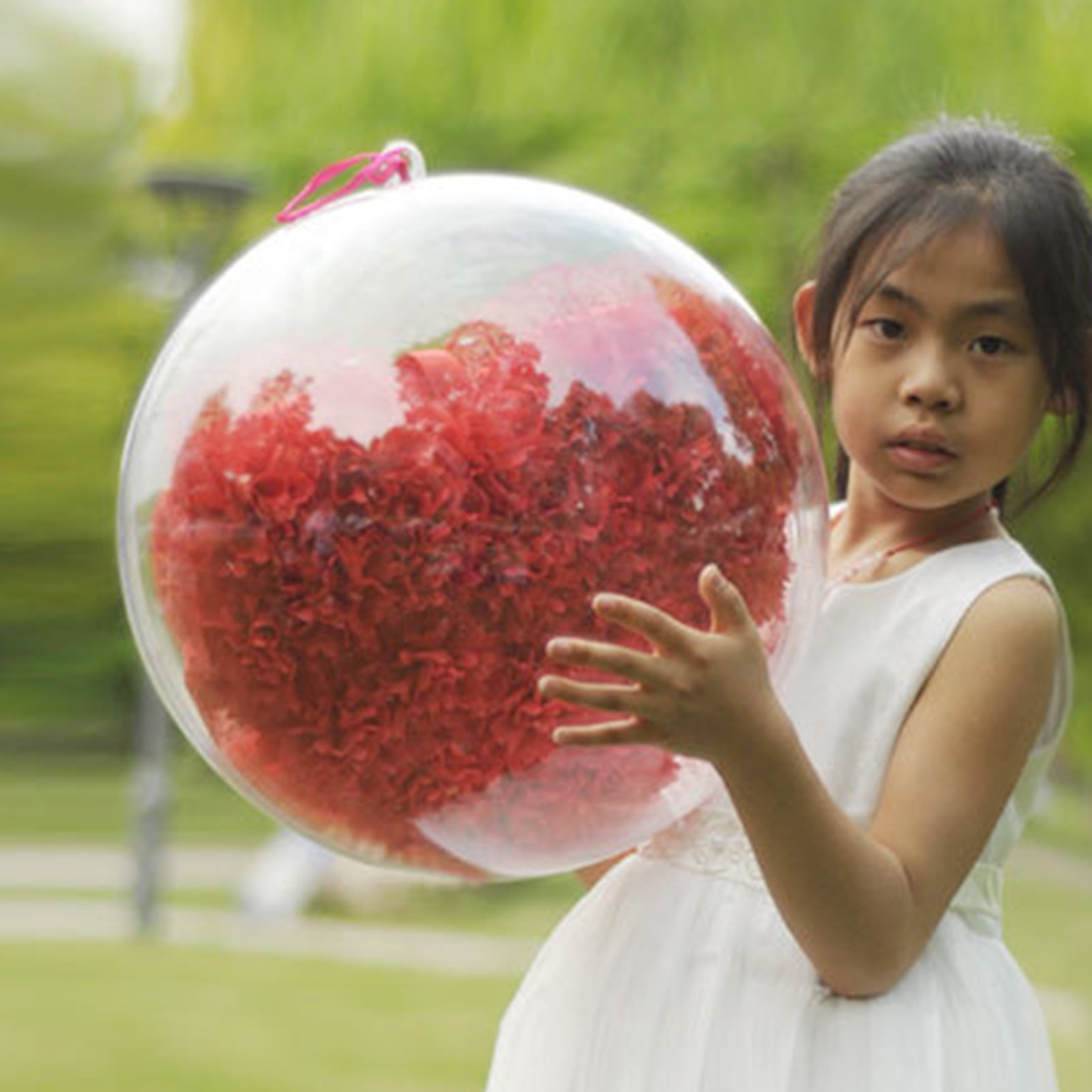 UDIYO Fillable Transparent Plastic Ball, Unbreakable DIY Christmas