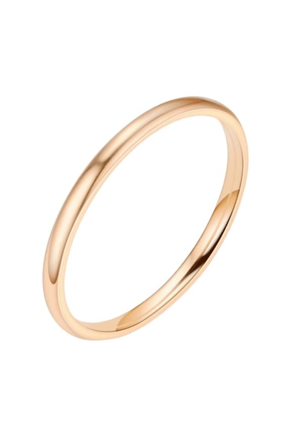 Finger Ring Elegant Smooth Surface Minimalist Simple Style Thin Stacking Ring for Birthday