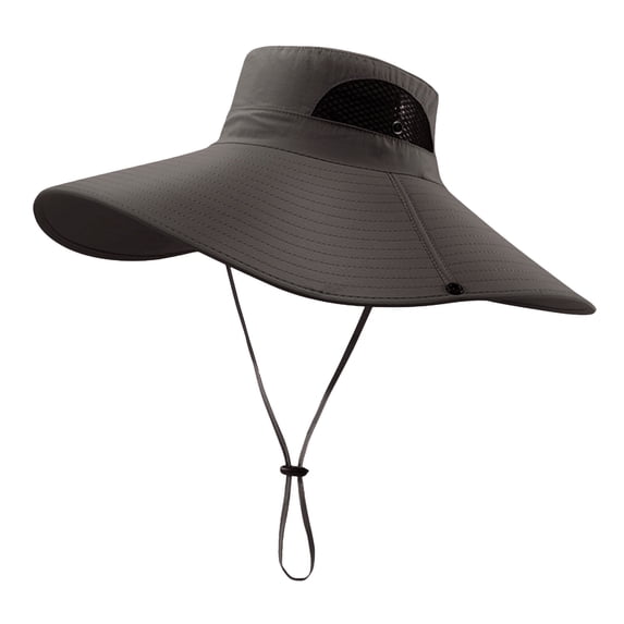 UDIYO Fishing Hat Quick Dry Adjustable Draw Wide Brim Super Soft Anti-UV Polyester Breathable Men Mountaineering Cap for Outdoor