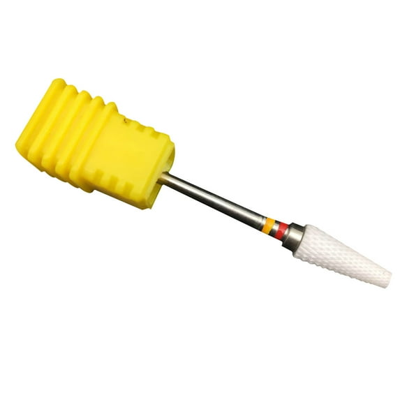 UDIYO Flat End Ceramic Nail Electric Rotary File Drill Bit Head Manicure Pedicure Tool
