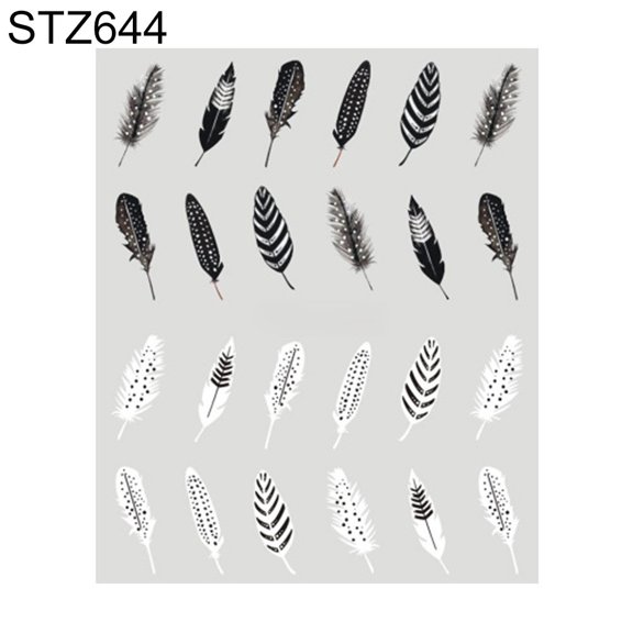 UDIYO Floral Feather Simple Drawing Women Nail Sticker Decal Beauty DIY Manicure Tools