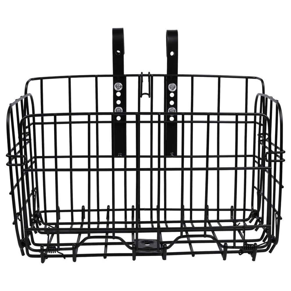 UDIYO Foldable Bicycle Bike Basket Front Rear Metal Wire Adjustable Storage Carrier