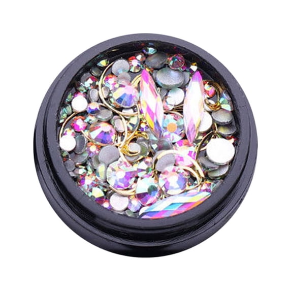 UDIYO Glitter Rhinestone Geometric Alloy Nail Art 3D Decoration Manicure Beauty Tool