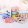 thumbnail image 1 of UDIYO Jewelry Box Large Capacity Multi-compartments Soft Flocking Faux Leather Portable Necklace Earrings Finger Ring Travel Jewelry Organizer Travel Use, 1 of 8