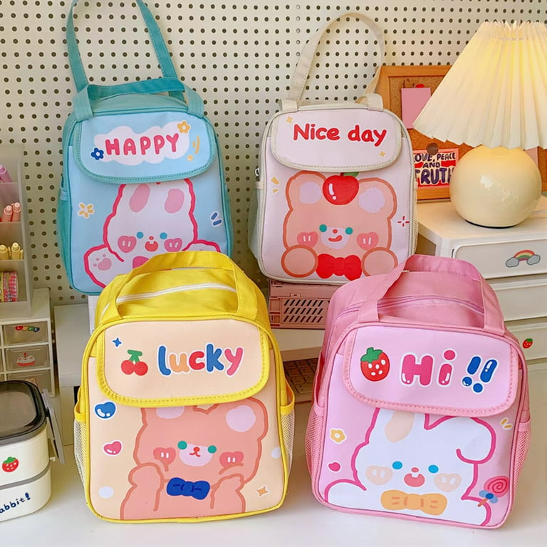 UDIYO Kawaii Lunch Bag for Girls Lunch Box Insulated Cute Lunch