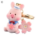 thumbnail image 1 of UDIYO Lovely Animal Pig Keychain Key Ring Piggy Pendant Car Keyring Bag Decor Gift, 1 of 7