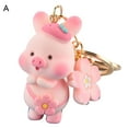 thumbnail image 1 of UDIYO Lovely Animal Pig Keychain Key Ring Piggy Pendant Car Keyring Bag Decor Gift, 1 of 7