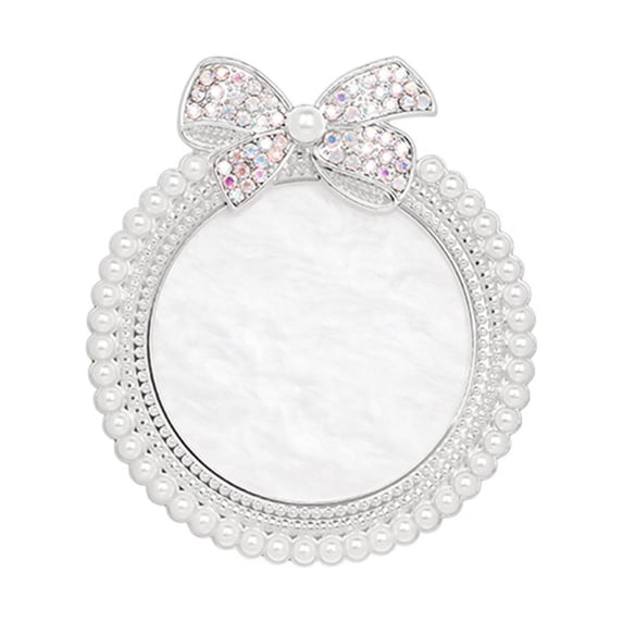 UDIYO Manicure Palette Lovely Bow Imitation Pearl Trim Showing Tray Nail Display Stand Gel Polish Pallet Mixing Plate for Nail Salon