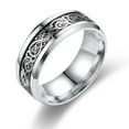 thumbnail image 1 of UDIYO Men Ring Glossy Simple Jewelry Accessory Dragon Pattern Glowing Ring for Dating, 1 of 7