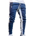 thumbnail image 1 of UDIYO Men Sweatpants Contrast Colors Elastic Waist Drawstring Breathable Autumn Trousers for Jogging, 1 of 7