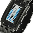 thumbnail image 1 of UDIYO Men Women Creative Stainless Steel LED Date Bracelet Watch Binary Wristwatch, 1 of 7
