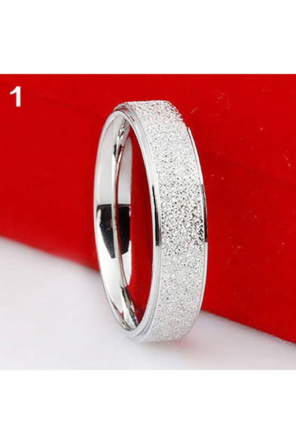 Men Women Wedding Band Ring Stainless Steel Matte Ring Jewelry Couple Gift