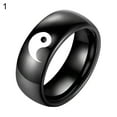 thumbnail image 1 of UDIYO Men Women Yin Yang Sign Band Fashion Titanium Steel Ring Lover Couple Jewelry, 1 of 6