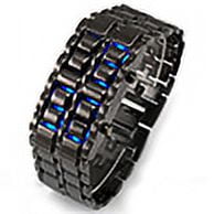 UDIYO Men 's Women 's Stainless Steel LED Digital Quartz Bracelet Watch Wristwatch