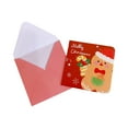 thumbnail image 1 of UDIYO Merry Christmas Card Cartoon Design Delicate Patterns Fine Workmanship Christmas Elements Folding Decoration Writable Happy Christmas Gift Message Card for Friends, 1 of 7