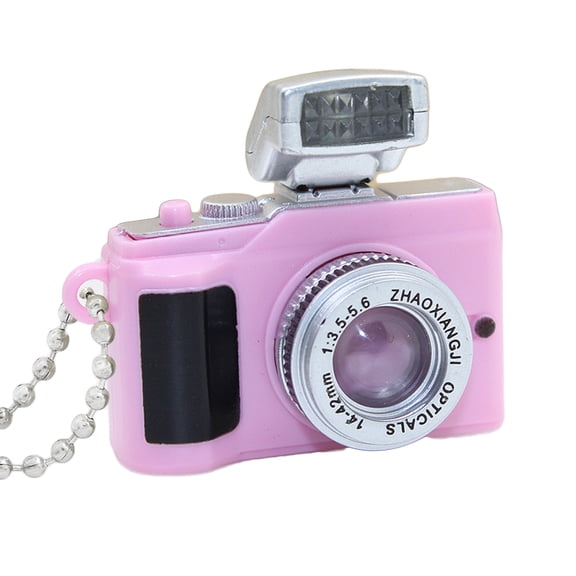 UDIYO Mini Camera LED Keychain Key Ring Toy with Flashlight Sound Bag Phone Pendant