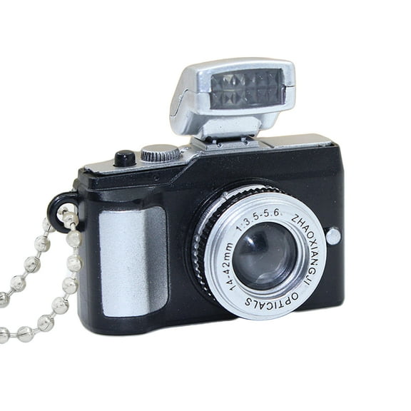 UDIYO Mini Camera LED Keychain Key Ring Toy with Flashlight Sound Bag Phone Pendant