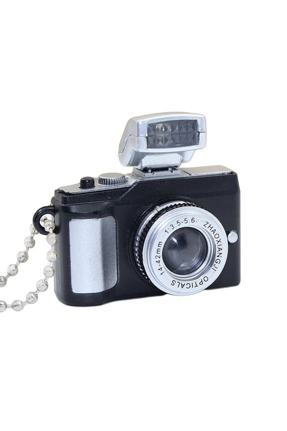 Mini Camera LED Keychain Key Ring Toy with Flashlight Sound Bag Phone Pendant