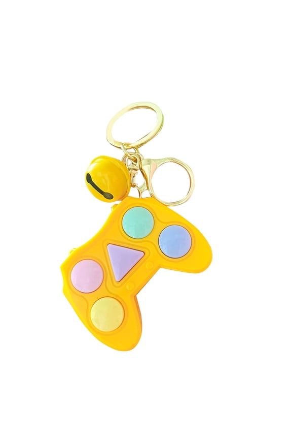 Mini Fidget Toy Lovely Portable Funny Cat Paw Push Fidget Game Keychain for Children