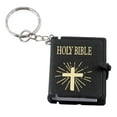 thumbnail image 1 of UDIYO Mini Key Chain Holy Bible Cross Pendant Religious Christian Keyring Decor Gift, 1 of 7