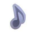 thumbnail image 1 of UDIYO Musical Note Treble Clef Silicone Mold Jewelry Making DIY Handmade Epoxy Craft, 1 of 7