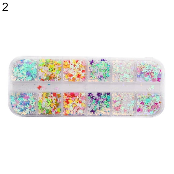 UDIYO Nail Art Butterfly Star Heart Circle Sequins DIY Glitter Flakes Manicure Decor