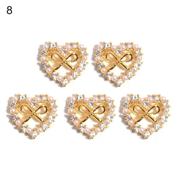 UDIYO Nail Art Ornament Exquisite Fine Workmanship Cubic Zirconia Delicate Multi-style Nail Decorate Stud for Home