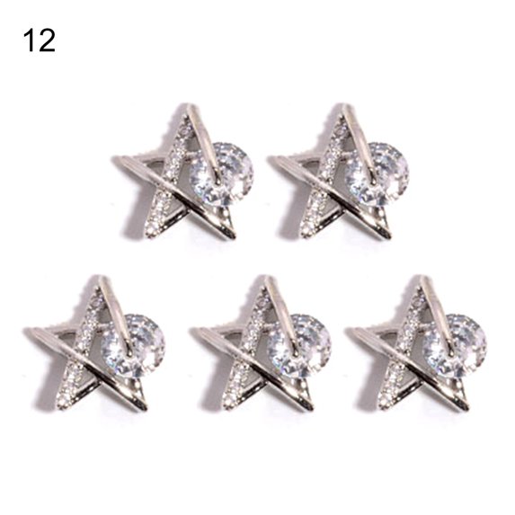 UDIYO Nail Art Ornament Exquisite Fine Workmanship Cubic Zirconia Delicate Multi-style Nail Decorate Stud for Home