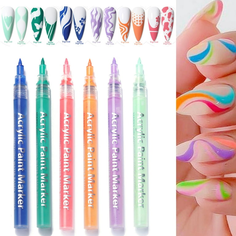 UDIYO Nail Art Pens,High Pigmented Decorative Nail Polish Pen