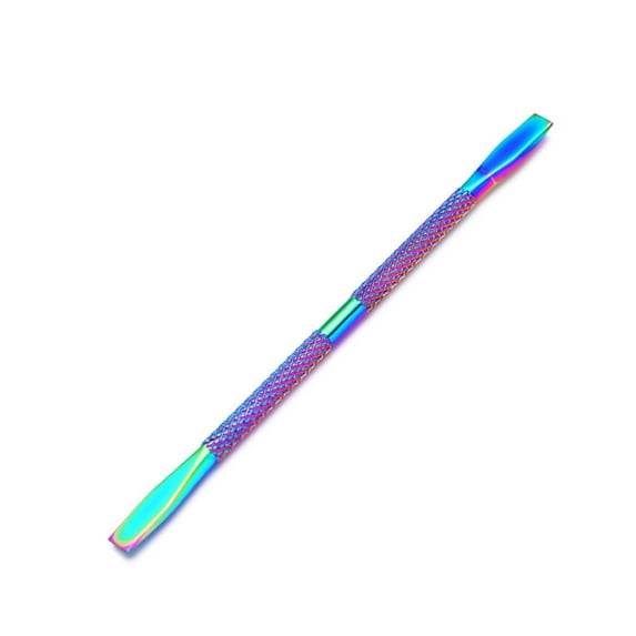 UDIYO Nail Art Pusher Double Head Remove Dead Skin Manicure Tool Gel Polish Remover Stainless Steel Cuticle Pusher for Home Use