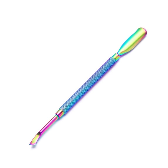 UDIYO Nail Art Pusher Double Head Remove Dead Skin Manicure Tool Gel Polish Remover Stainless Steel Cuticle Pusher for Home Use