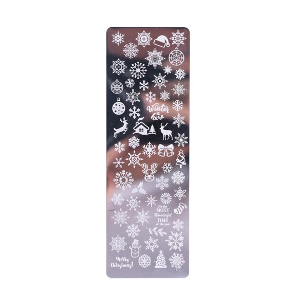 UDIYO Nail Art Stamping Plate Clear Engraved Leaf Flower Printing Stainless Steel DIY Manicure Template Nail Tool for Beauty