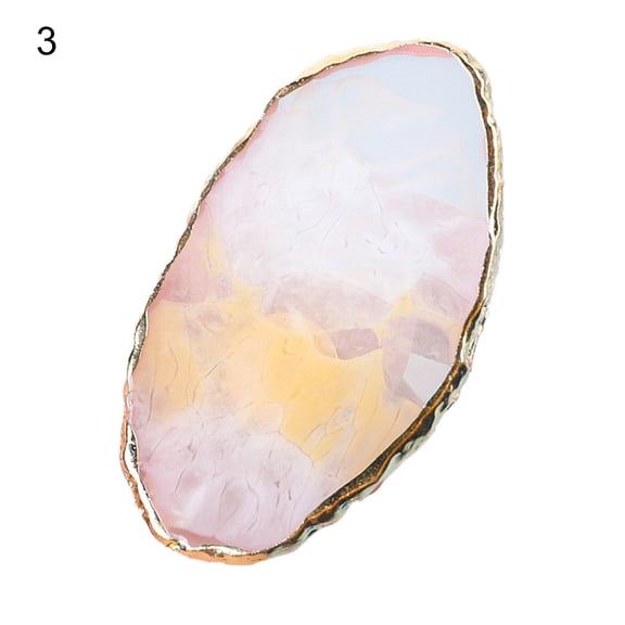 UDIYO Nail Color Plate Wearable Displaying Smooth Resin Nail Color Palette Gel Polish Mixing Plate for Manicure
