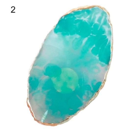 UDIYO Nail Color Plate Wearable Displaying Smooth Resin Nail Color Palette Gel Polish Mixing Plate for Manicure