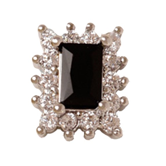 UDIYO Nail Decoration Exquisite Square Nail Charms Accessories Cubic Zirconia Rhinestone Jewelry Manicure Ornament for Nail Salon