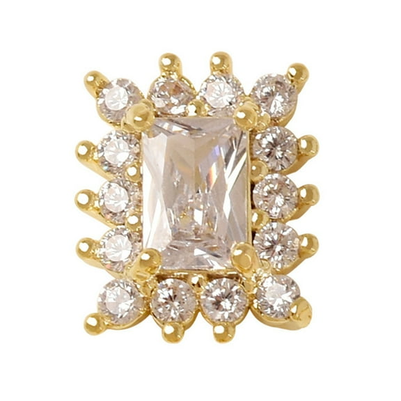 UDIYO Nail Decoration Exquisite Square Nail Charms Accessories Cubic Zirconia Rhinestone Jewelry Manicure Ornament for Nail Salon