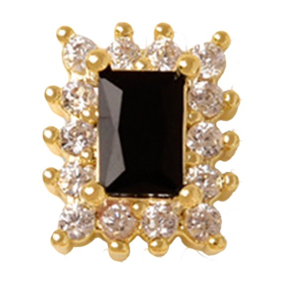 UDIYO Nail Decoration Exquisite Square Nail Charms Accessories Cubic Zirconia Rhinestone Jewelry Manicure Ornament for Nail Salon