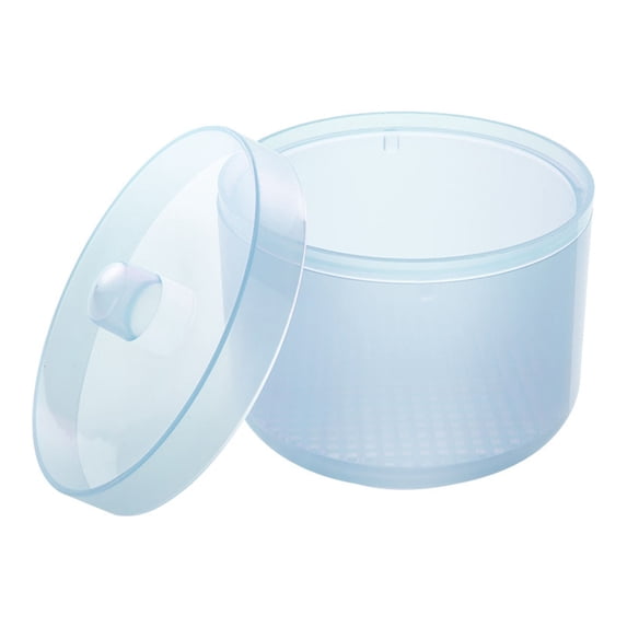 UDIYO Nail Drill Bits Cleaning Box Double Layer Compact Size Good Sealing Effect Easy to Carry Wide Application Cleaning Round Polishing Head Nail Drill Bits Sterilizer Cleanser Bo