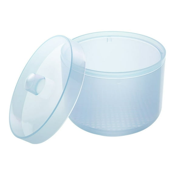 UDIYO Nail Drill Bits Cleaning Box Double Layer Compact Size Good Sealing Effect Easy to Carry Wide Application Cleaning Round Polishing Head Nail Drill Bits Sterilizer Cleanser Bo