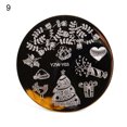 thumbnail image 1 of UDIYO Nail Stamping Plate Clear Engraved Christmas Pattern Stainless Steel Nail Decoration Templates for Salon, 1 of 7
