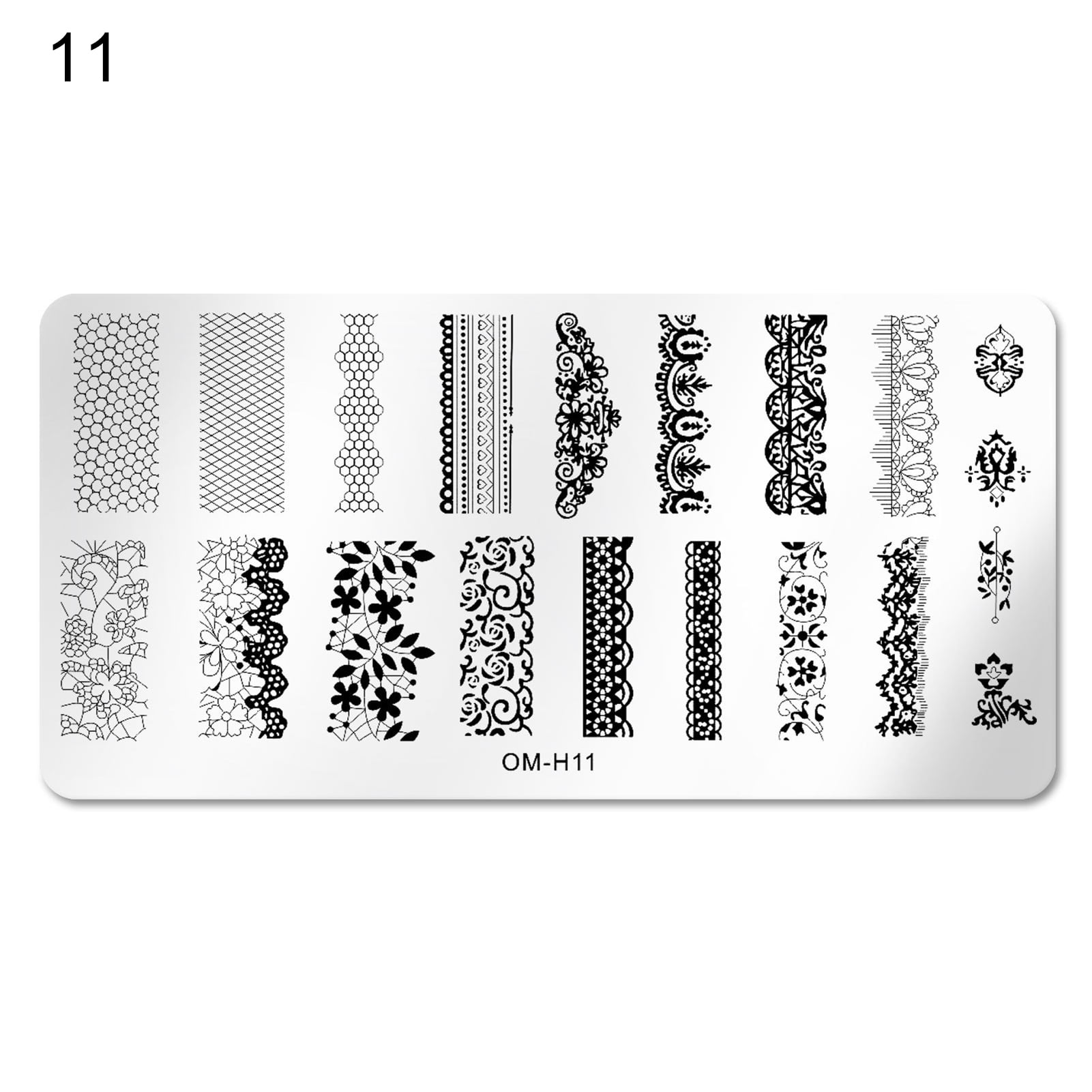 UDIYO Nail Stamping Plates Cost-effective Precise Position Nail Tools Nail  Art Stamping Plates for Salon 