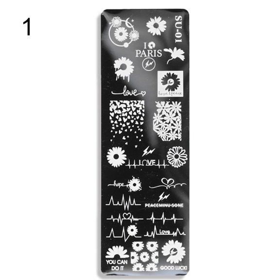 UDIYO Nail Stamping Plates Human Face Design Multiple Pictures Solid Manicure Art Stainless Steel Printing Plate for Girl