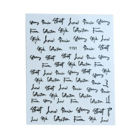 UDIYO Nail Sticker Glitter DIY Various Styles Holographic Letters Adhesive Sliders Colorful Wraps Decoration for Manicure