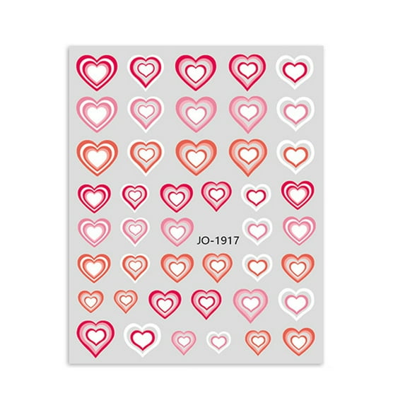 UDIYO Nail Sticker Self Adhesive Waterproof Eye-catching Love Heart Print Fingernail Sticker DIY Nail Art Gadget Birthday Gift