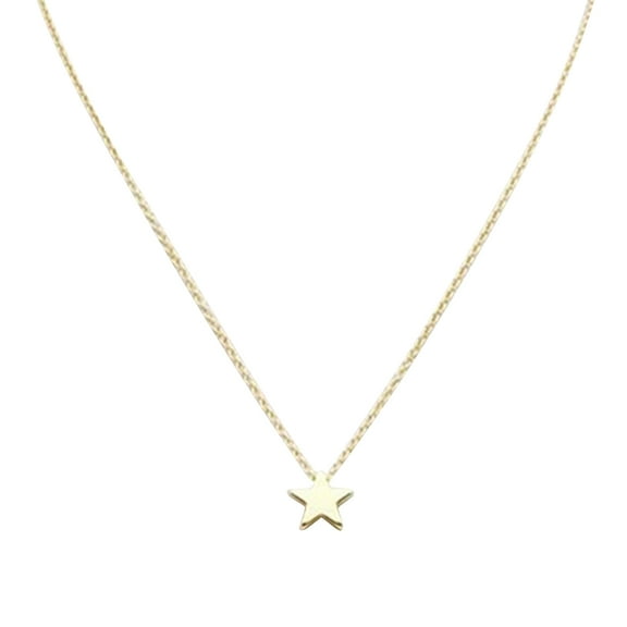 UDIYO Necklace Simple Anti-rust Women Five Point Star Shape Clavicle Chain for Dating