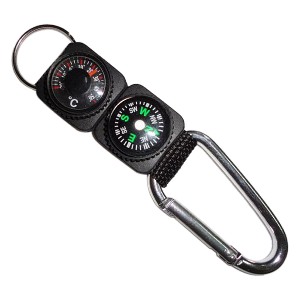 UDIYO Outdoor Camping Hiking Survival Buckle Keychain Compass