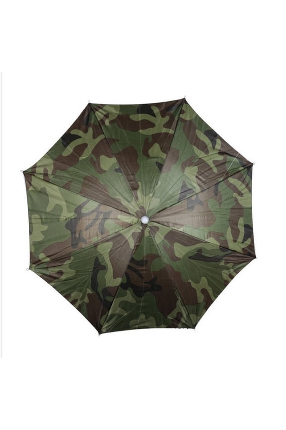 Outdoor Foldable Anti-Rain Sun Shade Adult Head Umbrella Fishing Cap Headwear