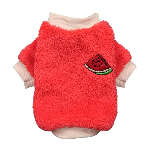 UDIYO Pet Clothes Cartoon Fruit Embroidery Pattern Keep Warmth Good Elasticity Pet Dogs Sweater Clothes for Winter