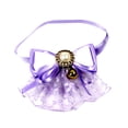 thumbnail image 1 of UDIYO Pet Dog Puppy Cat Lace Bell Bow Fake Pearl Adjustable Collar Neck Strap Necklace, 1 of 6