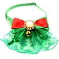 thumbnail image 1 of UDIYO Pet Dog Puppy Cat Lace Bell Bow Fake Pearl Adjustable Collar Neck Strap Necklace, 1 of 6